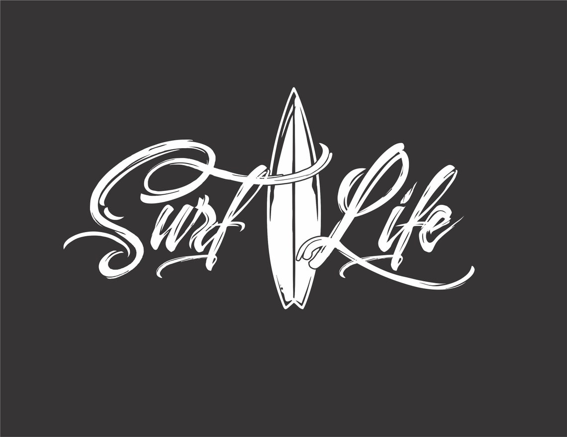 Surf Life Decal Surfer Decals Car Decal Surfer Stickers | Etsy