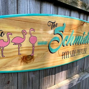 Surfboard custom wall decor, Personalized Beach Wall Art, beach theme surfboard decor, surf custom gift, tiki coastal decor