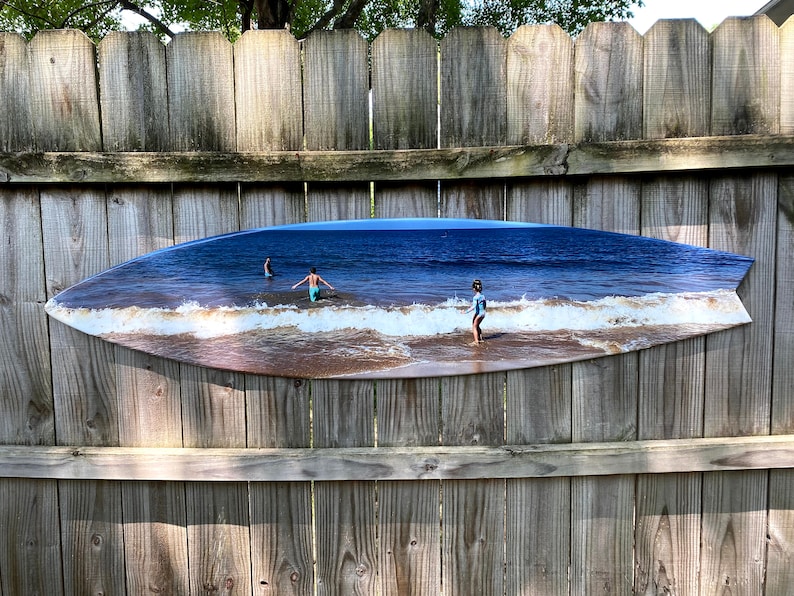 Surfboard Wall Decor Photo Board Photos Memories Surfboard Etsy