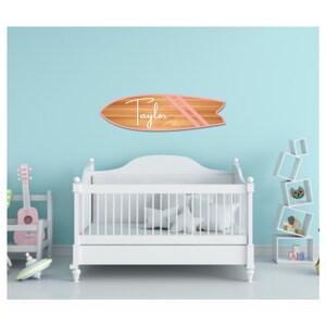 Personalized Surfboard Name Sign: Nursery Decor, Kids Room