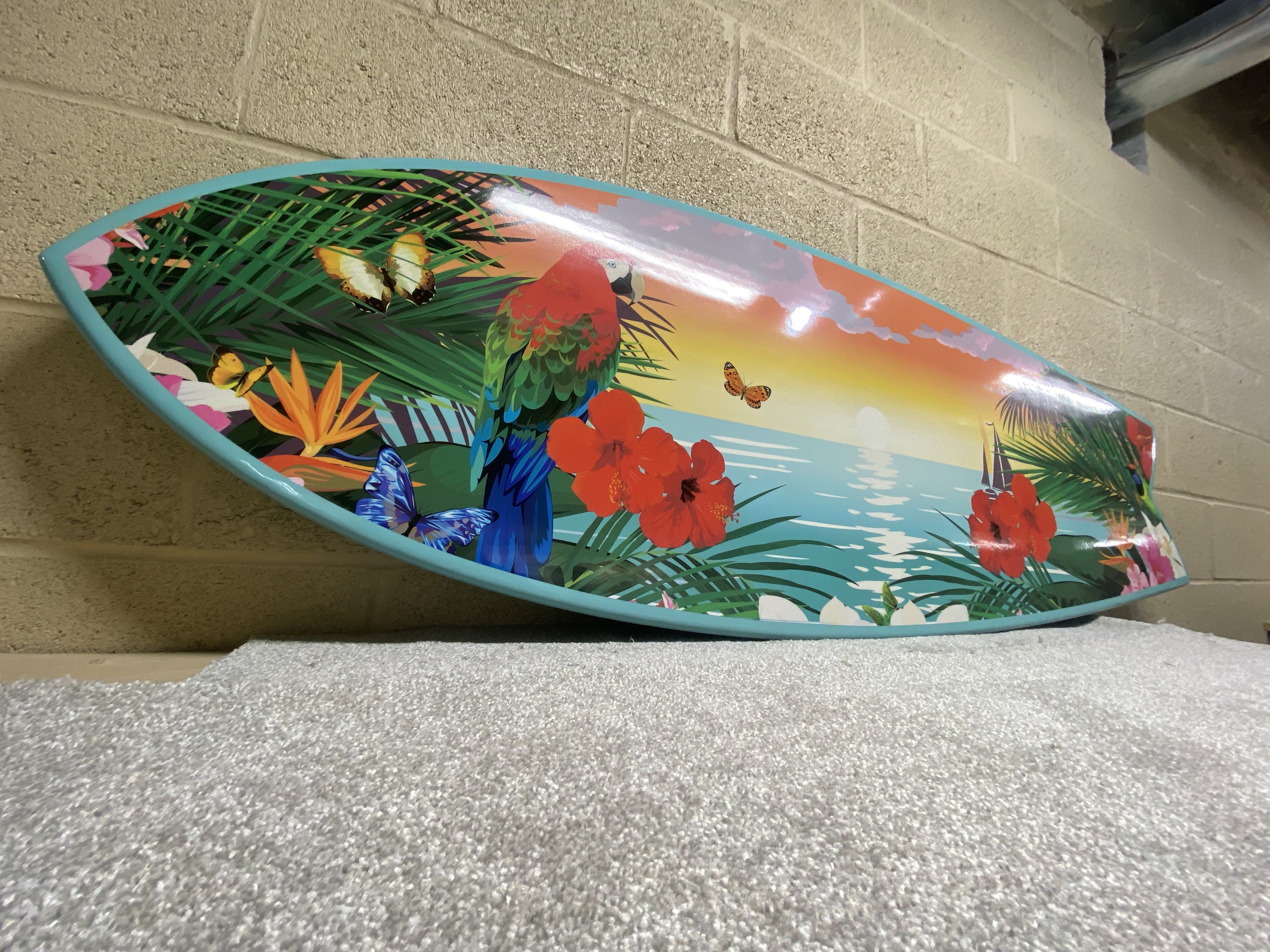 Surfboard Bar Top: Coastal Hawaiian Tiki Decor (60