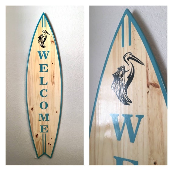 Surfboard Decor Signs Welcome Surf Wall Decor Custom Outdoor