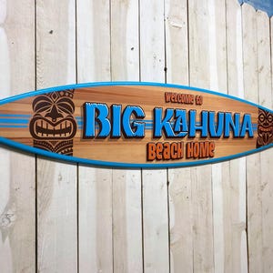 Surfboard wall hanging sign, Surfboard palm trees wall art, tiki bar decor surfboard, surfboard wall decor, Beach theme, tropical decor