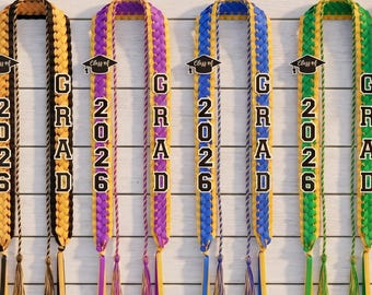 Guirnalda de graduación 2026, cordón de honor de graduación, guirnalda de cintas trenzadas, regalo de graduación para estudiantes de último año, accesorio para fotos de la clase de 2026, decoración para fiesta de graduación universitaria