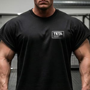 Schweres Standard-Trainingsshirt – AERO-LOOP 240 – Muskelbetontes Gym-T-Shirt – Hardcore-Bodybuilding-Bekleidung – Teta Sports