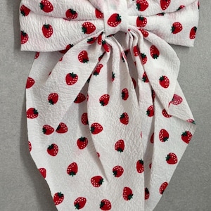 Hair Clips-Sweet Strawberry Bow