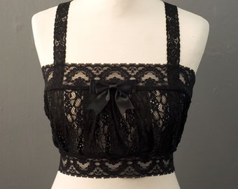 Sheer Lace Cami Top, Gothic Lingerie Bralette, Summer Goth Clothing,