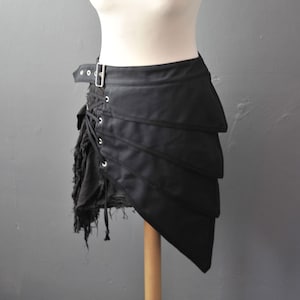 Post Apocalyptic Skirt, Asymmetric Layered Armour Clothing, Small to Plus Size
