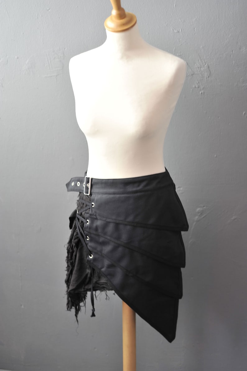 Post Apocalyptic Skirt, Asymmetric Layered Armour Clothing, Small to Plus Size 