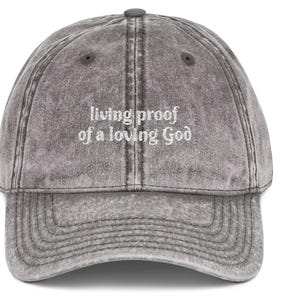 Living Proof Embroidered Cap, Christian Hat, Faith Over Fear hat, Scripture hat, Fall Christian Hat, Trendy Faith Based Baseball Hat