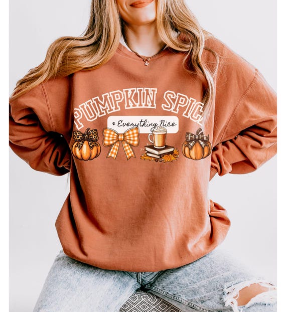 Pumpkin Spice Sweatshirt | Retro Fall Comfort Colors Crewneck