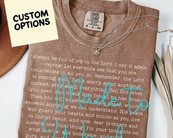 Custom Worship Christian Tshirt: Comfort Colors Praise Worship Leader Shirt Choose Your Own Verse