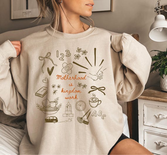 Motherhood is Kingdom Work Sweatshirt, Christian Mama Gift
