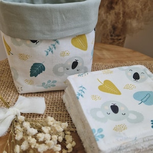 Basket and washable wipes