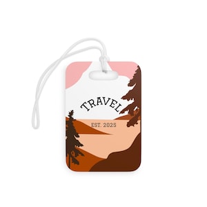 Stylish Travel Luggage Tags | Adventure Awaits, Travel Accessories, Great for Gifts, Vacation, Wanderlust, Travel Lovers