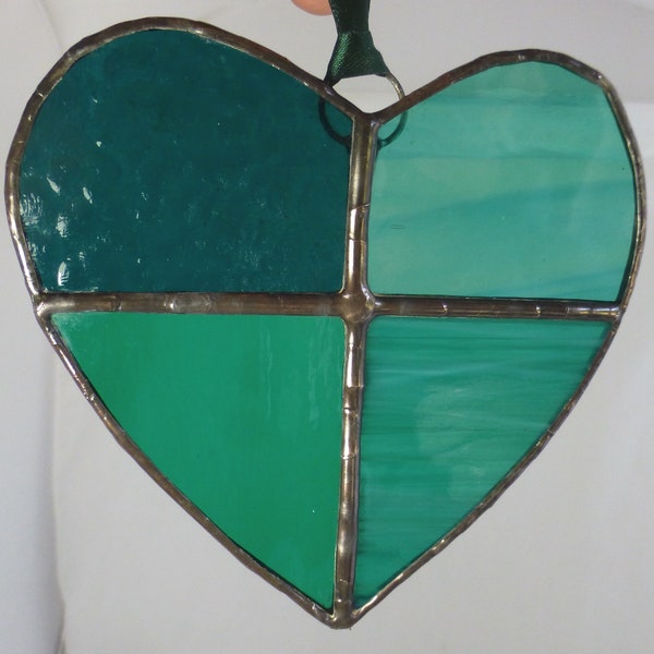 Stained Glass Heart Etsy UK