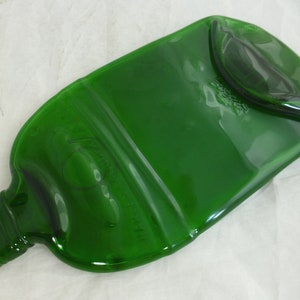 Flat Charles Tanqueray London Gin Bottle Genuine Green Glass 1 litre Pineapple 10.5x5.5 in - Cheese G&T lemon Spoon Rest - Upcycled Gin Gift