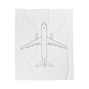Airplane Flight Velveteen Plush Blanket - Cozy Travel Blanket, Baby Shower Gift, Home Decor, Aviation Lover, Travel Companion