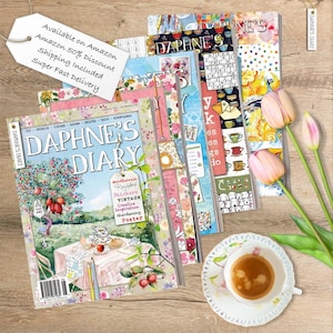 Lot Magazine Daphnes Diary 2024, Creative Art Craft Workbook, Interactive Diary Magazine for Mindfulness, Coloring, Art, Cooking