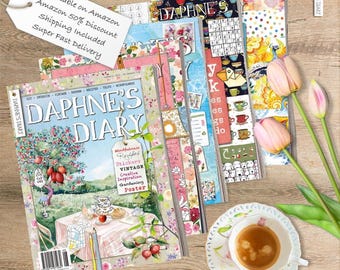 Daphne&#39;s Diary 2024 Magazine Lot: Creative Art, Recipes, Crafts & Stickers