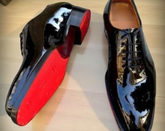 Christian Louboutin Men's Dandelion Black Patent Leather Flats