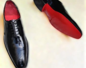 red bottom dress shoes for men Christian Louboutin - Greggo Leather Oxford - Mens a beautifully elongated silhouette and exquisite craftsmanship this classic design goes from strength to strength Daniel Wafer Handcrafted Men's Red
