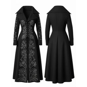 Embroidered Trench Coat - Etsy