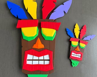aku/aku！キャンバスアート Aku Aku Mask for Wall/display (crash Bandicoot Fan Art) - Etsy