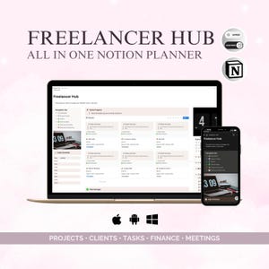 Freelancer Notion Template – Project, Client & Task Management (Digital Download)