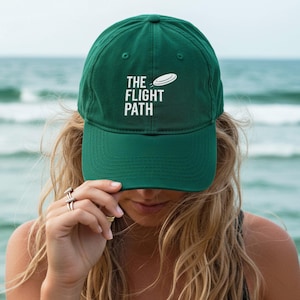 Embroidered Disc Golf Hat: The Flight Path Design, Cotton Dad Hat