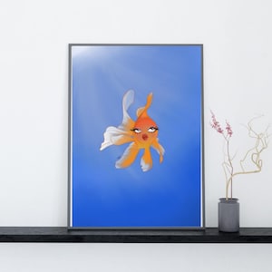 Fish, digital art, printable, poster, wall art, decor