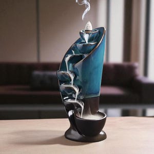 Cascade Torch Backflow Incense Burner – Smoke Fountain | Zen Decor | Relaxation Gift | Aromatherapy | Ash Catcher | Incense Waterfall Burner