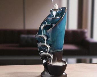 Cascade Torch Backflow Incense Burner – Smoke Fountain | Zen Decor | Relaxation Gift | Aromatherapy | Ash Catcher | Incense Waterfall Burner