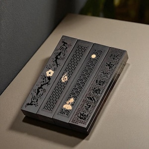 Handcrafted Wooden Incense Holder – Decorative Carved Stick Box with Lid | Aromatherapy Burner for Meditation & Home Fragrance | Zen garden