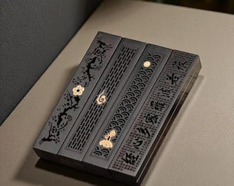 Handcrafted Wooden Incense Holder Box – Carved Aromatherapy Burner