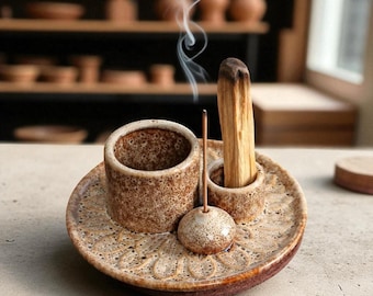 Leopard Incense Holder – Sage Burner, Candle Tray, Palo Santo & Stick Burner | Smudge Bowl for Energy Cleansing and Chakra Healing