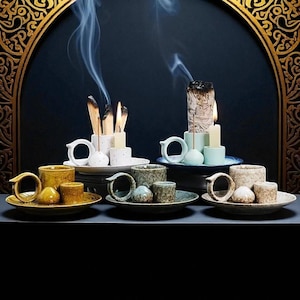 Ceramic Incense Holder – Sage Tray, Palo Santo & Candle Burner | Smudge Bowl for Energy Cleansing | incense holder | ceramic art gift