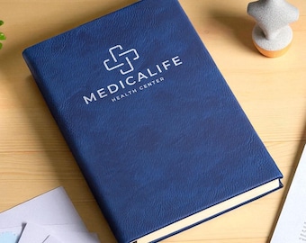 Custom Logo Leather Journal, Personalized Notebook with Business Logo Engraving, Corporate Gift, Branded Journal, Promotional Gift