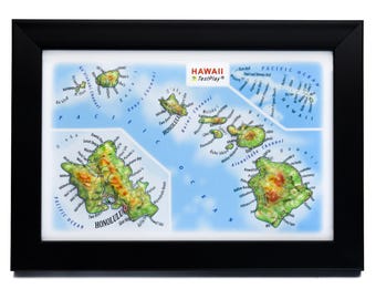Hawaii 3D Raised Relief Map
