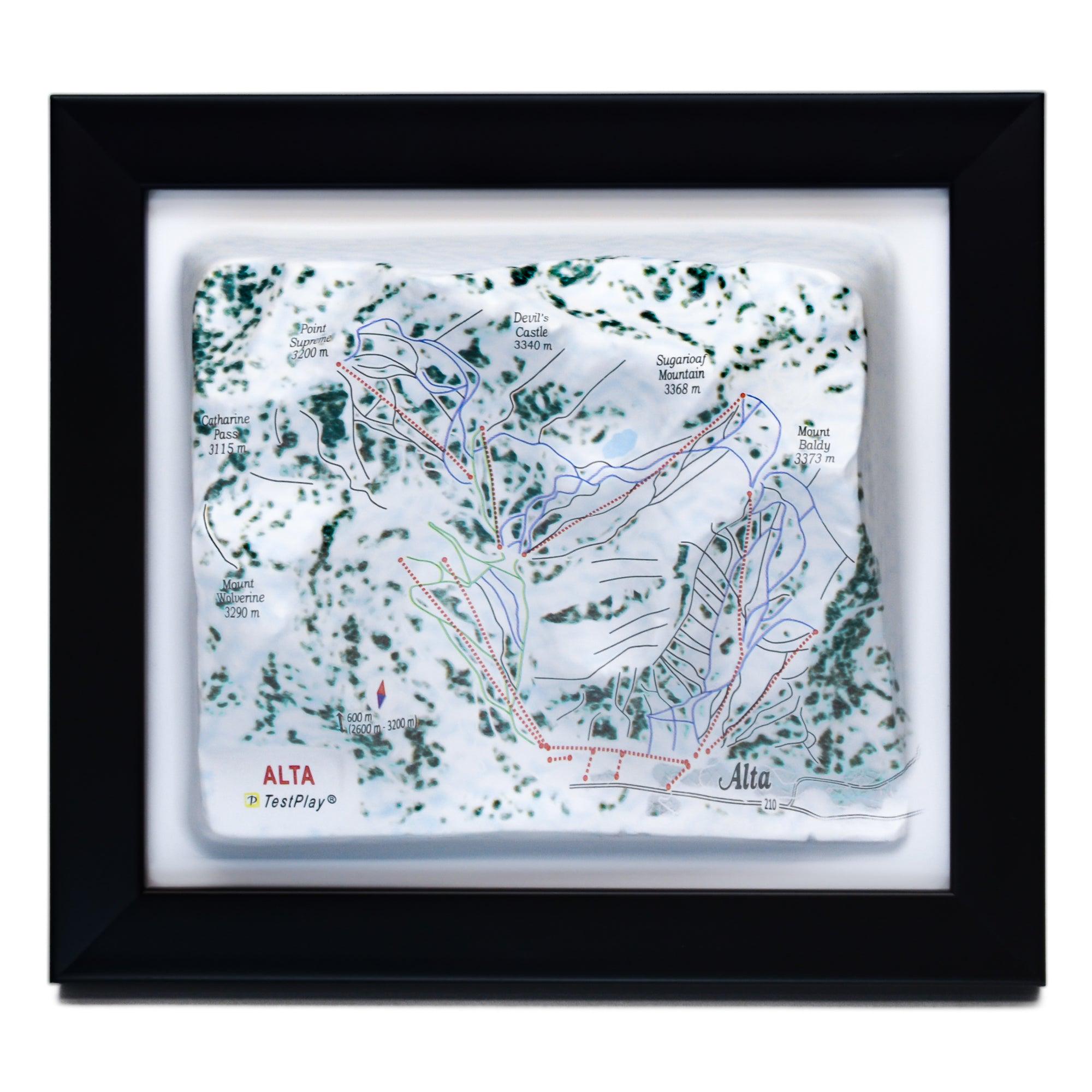 Alta Map Alta Ski Resort 3D Raised Relief Map - Etsy Australia