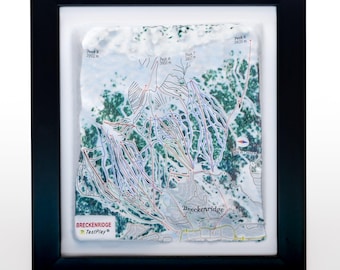 Breckenridge Ski Resort 3D Raised Relief Map