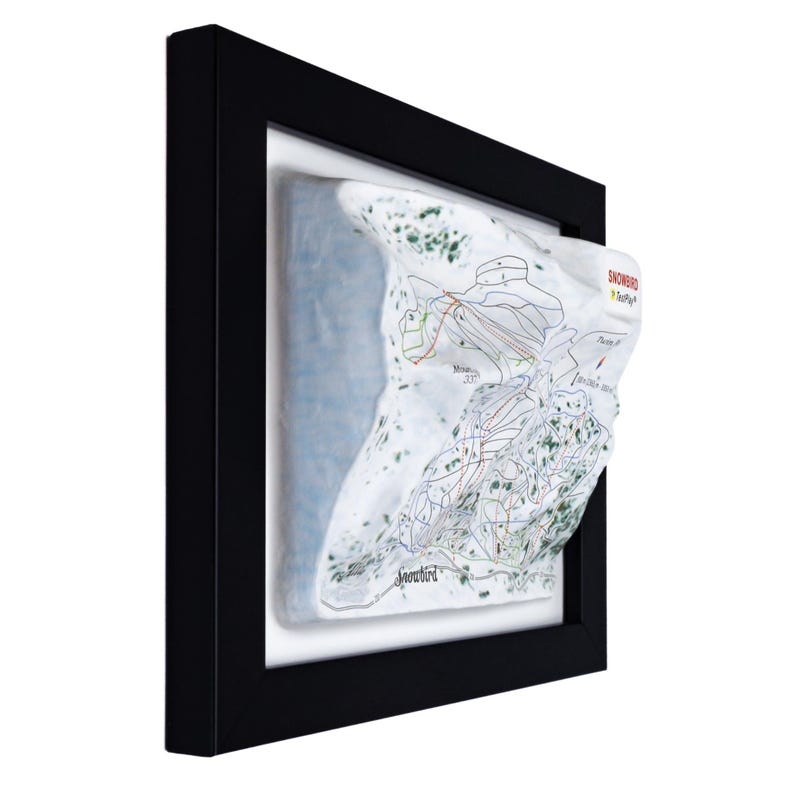 Snowbird Base Map Snowbird Ski Resort 3D Raised Relief Map - Etsy