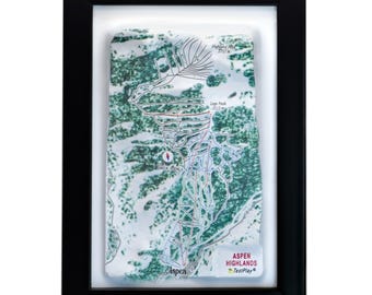 Aspen Highlands Ski Resort 3D Raised Relief Map