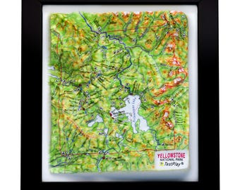 Yellowstone National Park 3D Raised Relief Map