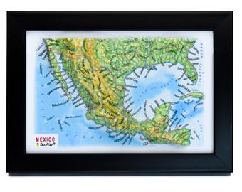 Mexico 3D Raised Relief Map