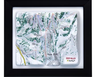 Deer Valley Ski Resort 3D Raised Relief Map