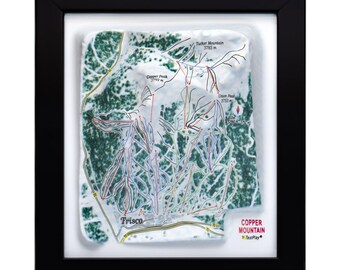 Copper Mountain Ski Resort 3D Raised Relief Map