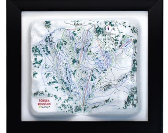 Powder Mountain Ski Resort 3D Raised Relief Map