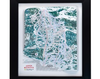 Aspen Mountain Ski Resort 3D Raised Relief Map