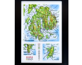 Acadia National Park 3D Raised Relief Map